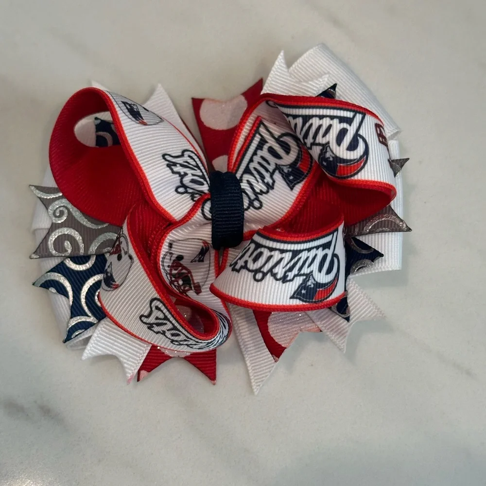 NFL New England Patriots Three Layer Hairbow